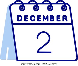 2nd of December Line vector Icon Design