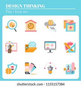 The 2nd design thinking icon set. The icon are flat. Illustration.
