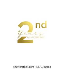 2nd gold white logo with ribbon design number icon	