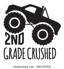 2nd grade crushed logo inspirational positive quotes, motivational, typography, lettering design