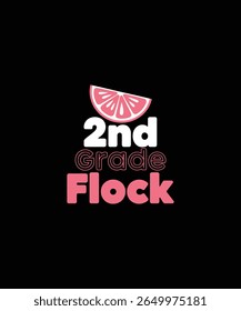 2nd Grade floc ktypography Tshirt Design Imprimir Arquivo Pronto Baixar 