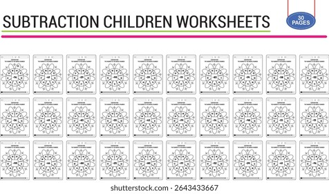 2nd grade students subtraction math worksheets