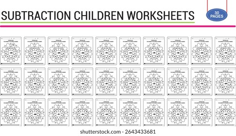 2nd grade students subtraction math worksheets