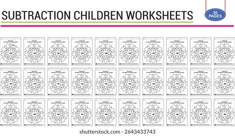 2nd grade students subtraction math worksheets