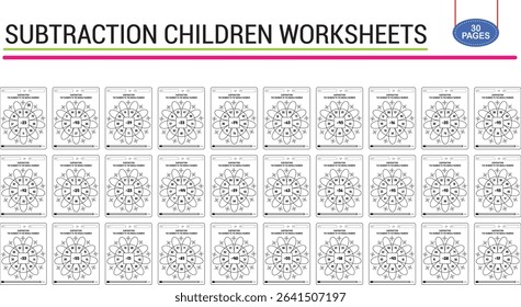 2nd grade subtraction math worksheet for children