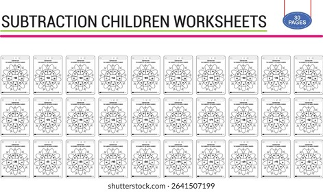 2nd grade subtraction math worksheet for children