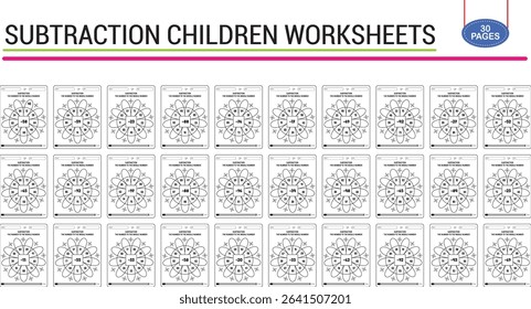 2nd grade subtraction math worksheet for children