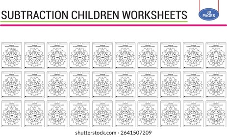 2nd grade subtraction math worksheet for children
