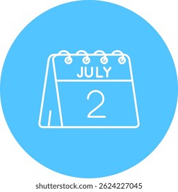 2º de julho Linha vetor Ícone Design