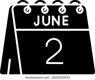 2nd of June Line vector Icon Design