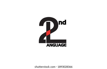2ND LANGUAGE abstract Monogram Icon Logo vector illustration