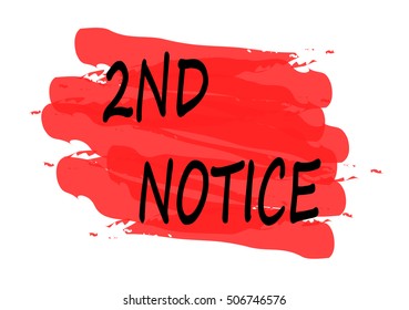 2nd notice vector card