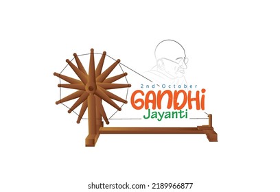 2nd October- Gandhi Jayanti with Nation Hero and Freedom Fighter Mahatma Gandhi for Gandhi Jayanti 