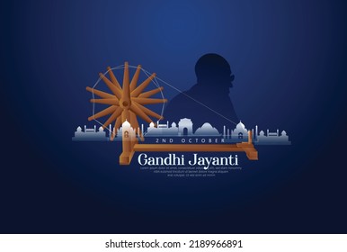 2nd October- Gandhi Jayanti with Nation Hero and Freedom Fighter Mahatma Gandhi for Gandhi Jayanti 