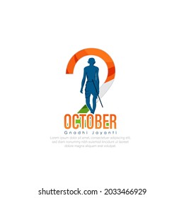 2nd October- gandhi jayanti vector  illustration.