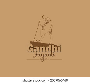 2nd October- gandhi jayanti vector illustration.