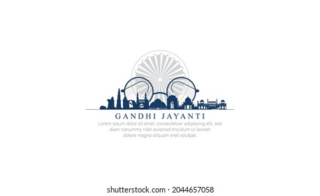 2nd October- gandhi jayanti vector  illustration.