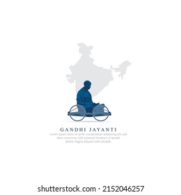 2nd October- gandhi jayanti vector  illustration.