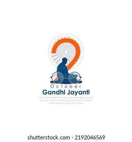 2nd October- gandhi jayanti vector  illustration.