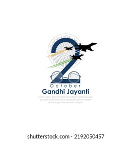 2nd October- gandhi jayanti vector  illustration.