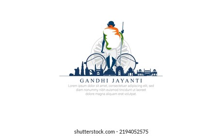 2nd October- gandhi jayanti vector  illustration.