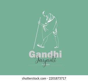 2nd October- gandhi jayanti vector illustration.