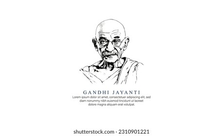 2nd October- gandhi jayanti vector  illustration.