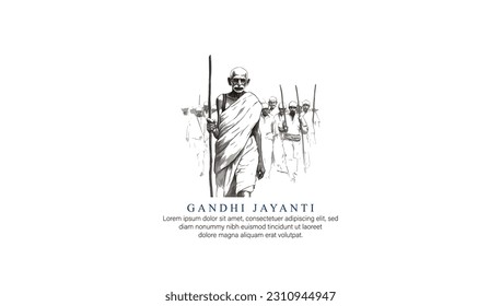 2nd October- gandhi jayanti vector  illustration.