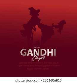 2nd October Happy gandhi jayanti. indian Freedom Fighter Mahatma Gandhi he is known as Bapu. abstract vector illustration design 