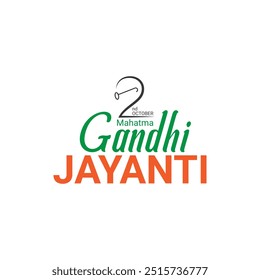 2nd October Happy Gandhi Jayanti. Indian Freedom Fighter Mahatma Gandhi he is known as Bapu, Gandhi Jayanti creative unique design idea concept vector illustration. national holiday in India