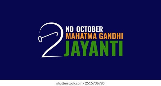 2nd October Happy Gandhi Jayanti. Indian Freedom Fighter Mahatma Gandhi he is known as Bapu, Gandhi Jayanti creative unique design idea concept vector illustration. national holiday in India