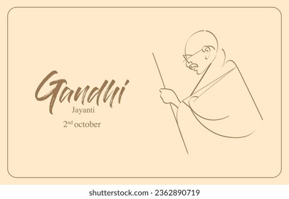 2nd october mahatma gandhi jayanti creative illustration