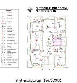 2nd and others floor plan electrical fixture details