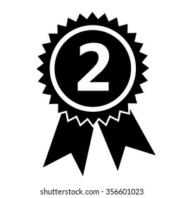 2nd place ribbon vector design for web and mobile