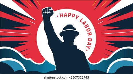 2nd September happy labor day 2024 concept, vibrant colors, vector art, banner design, abstract background, holiday banner