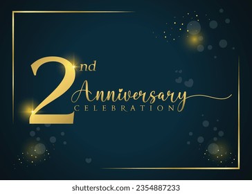 2nd year anniversary celebration. Anniversary logo