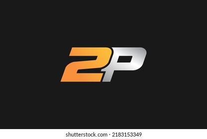 2P number and letter for identity. typography template vector illustration for your brand.