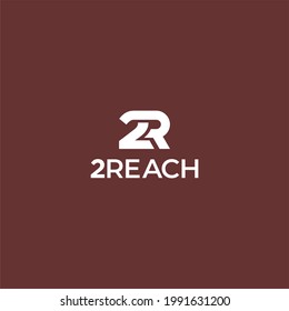 2r letter  Logo creative flat modern