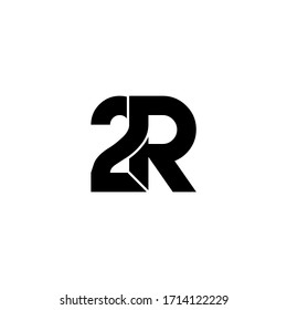 2r letter original monogram logo design