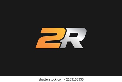 2R number and letter for identity. typography template vector illustration for your brand.