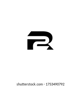 2r r2 letter Logo creative flat modern