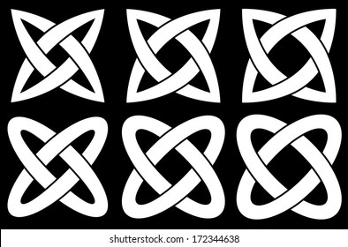 2-ring knots, vector illustration