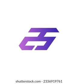 2S logo design, 2S monogram initials letter and number logo concept, icon, vector
