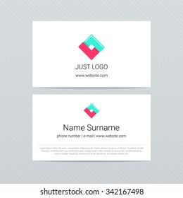 2-sided simple business card with logo