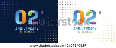 2st anniversary logo vector for business, wedding, greeting, background