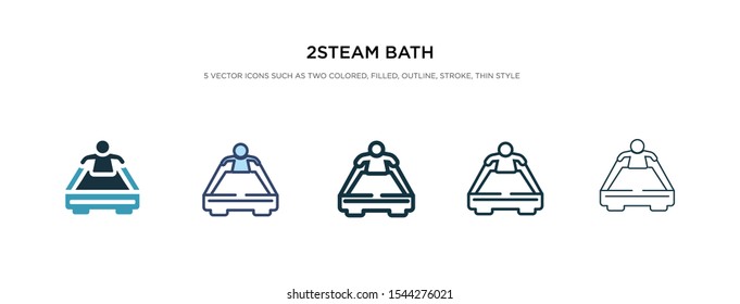 2steam bath icon in different style vector illustration. two colored and black 2steam bath vector icons designed in filled, outline, line and stroke style can be used for web, mobile, ui