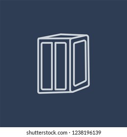 2Steam bath icon. Trendy flat vector line 2Steam bath icon on dark blue background from sauna collection. 