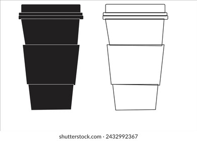 2this Vector Drink Icon, Drink Icons, Drink Icon, Coffee Go to web symbol icon vector illustration