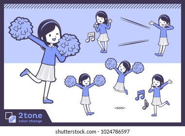 2tone type Blue clothes headband girl_set 07