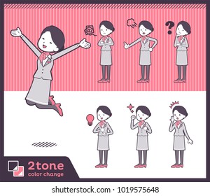 2tone type Cabin attendant women_set 01